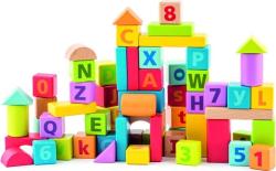 Woodyland Cuburi pastelate cu litere și numere (OLP102191842)