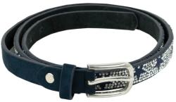 Manier Curea piele naturala bej cu strasuri CF052
