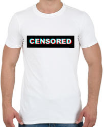printfashion Censored - Férfi póló - Fehér (2310434)