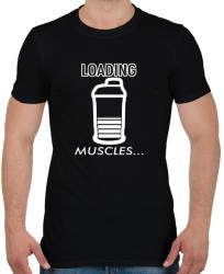 printfashion Loading Muscles - Férfi póló - Fekete (2418124)