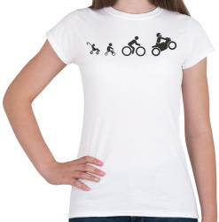 printfashion Motoros evolúció - Női póló - Fehér (2341040)