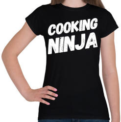 printfashion Cooking ninja - Női póló - Fekete (2383790)