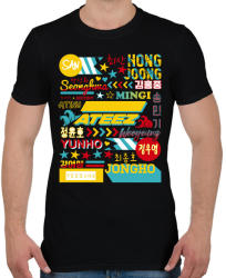 printfashion Ateez Tagok - Férfi póló - Fekete (2328771)
