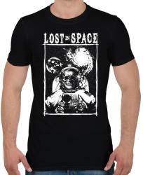 printfashion Lost in space - Férfi póló - Fekete (2308716)