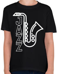 printfashion Jazz - Gyerek póló - Fekete (2331341)