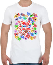 printfashion Hello Spring - Férfi póló - Fehér (2388327)