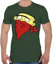printfashion Ed Gangsta - Férfi póló - Katonazöld (2368470)