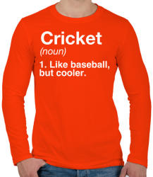 printfashion Cricket - Férfi hosszú ujjú póló - Narancs (2354647)