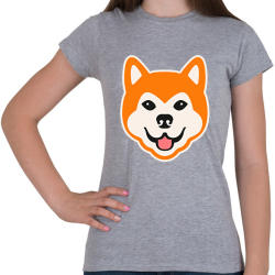 printfashion Akita - Női póló - Sport szürke (2383035)