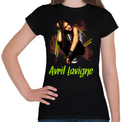 printfashion avril lavigne - Női póló - Fekete (2343524)