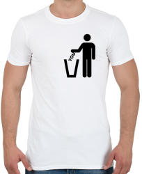 printfashion Trash you - Férfi póló - Fehér (2319602)