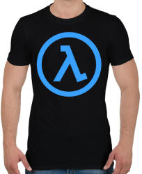 printfashion Half Life Blue - Férfi póló - Fekete (2414304)