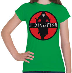 printfashion Ridingfish - Női póló - Zöld (2333218)