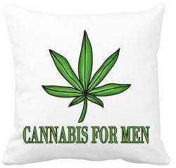 printfashion Cannabis for men - Párnahuzat, Díszpárnahuzat - Fehér (2412373)
