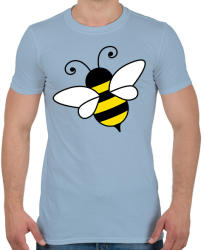 printfashion Méhecske - Férfi póló - Világoskék (2329537)
