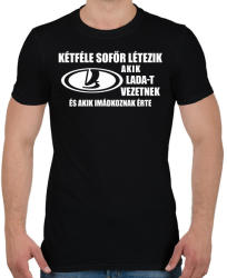 printfashion Kétféle sofőr: Lada - Férfi póló - Fekete (2320749)