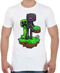 printfashion Minecraft barátok - Férfi póló - Fehér (2316227)