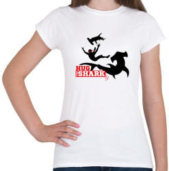 printfashion Hug The Shark- öleld meg a cápát - Női póló - Fehér (2300357)