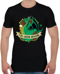 printfashion Zöld sárkány - Férfi póló - Fekete (2398069)