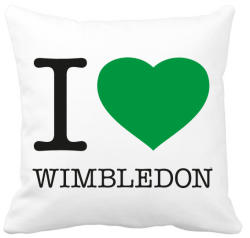 printfashion I love Wimbledon - Párnahuzat, Díszpárnahuzat - Fehér (2331233)