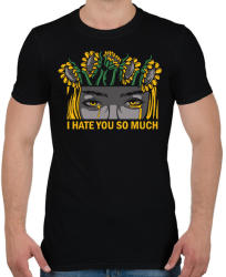 printfashion Nagyon utállak - Férfi póló - Fekete (2347941)