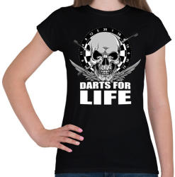 printfashion Darts for Life - Női póló - Fekete (2391430)