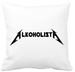 printfashion Alkoholista - Metallica paródia 1 - Párnahuzat, Díszpárnahuzat - Fehér (2406643)