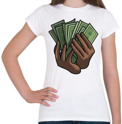 printfashion A pénz beszél. - Női póló - Fehér (2358195)