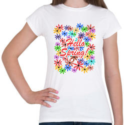 printfashion Hello Spring - Női póló - Fehér (2388373)