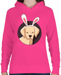 printfashion Bunnydog - Női kapucnis pulóver - Fukszia (2399869)