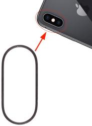  tel-szalk-018212 Apple iPhone X / XS hátlapi kamera lencse keret fekete (tel-szalk-018212)