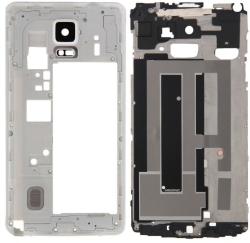 tel-szalk-018228 Samsung Galaxy Note 4 N910F teljes burkolat (előlap-, középső- és hátsó- keret) fehér (tel-szalk-018228)