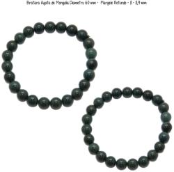  Bratara Agata de Mongolia Diametru 60 mm - Margele Rotunde - 8 - 8, 9 mm