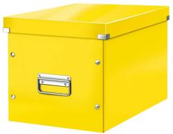 Leitz Tároló doboz lakkfényű "L" méret Leitz "Click&Store" sárga (E61080016)