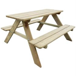 vidaXL Masă de picnic pentru copii, 89 x 89, 6 x 50, 8 cm, lemn de pin (274307)