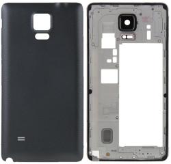 tel-szalk-018286 Samsung Galaxy Note 4 N910V középső keret és hátlapi kamera lencse fekete (tel-szalk-018286)