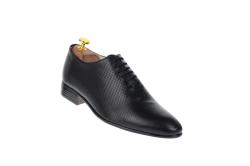 NIC-MAR Pantofi barbati office, eleganti din piele naturala de culoare neagra NIC5NPR - ciucaleti