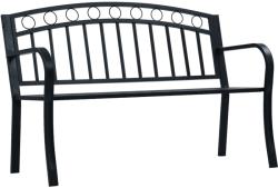 vidaXL Bancă de grădină, negru, 125 cm, oțel (47945)