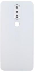 tel-szalk-018391 Nokia 6.1 Plus / X6 (2018) fehér akkufedél, hátlap, hátlapi kamera lencse (tel-szalk-018391)