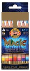 KOH-I-NOOR Creioane colorate natur triunghiulare Magic Jumbo 12 culori/set Koh-I-Noor K3404-N15 (K3404-N15)
