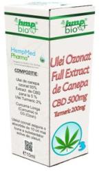 HempMed Pharma Ulei Ozonat Full Extract de Canepa CBD 500 mg , Turmeric 200 mg, 10 ml, HempMed Pharma