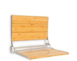 OneConcept Arielle Deluxe, душ седалка, бамбук, алуминий, сгъваема, максимум 160 кг, дърво (BES14-Bamboo Throne) (BES14-Bamboo Throne)