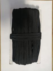  Gumiszalag - pertligumi 8 mm széles - fekete (kettévágható)