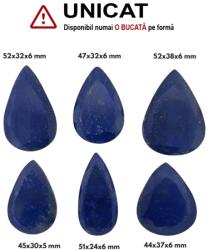 Cabochon din Lapis Lazuli de Forma Picatura Fatetat - 44-52 x 2438 x 5-6 mm