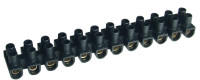 Tracon Electric Tracon SF60A-H-L Flex. nyomólemezes sorozatkapocs, H profil, 12 tag, fekete 25mm2, 450VAC, 80A, PP (SF60A-H-L) - elektrikstore