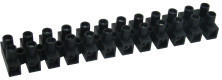 Tracon Electric Tracon SF5A-H Flexibilis sorozatkapocs, H profil, 12 tag, fekete 4mm2, 450VAC, 25A, PP (SF5A-H) - elektrikstore