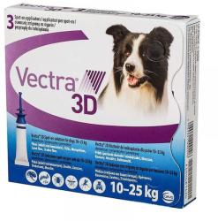 Ceva Sante Pipete Antiparazitare Caini, Vectra 3D Dog (10-25 kg) x 3 Pipete