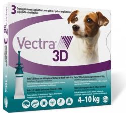 Ceva Sante Pipete Antiparazitare Caini, Vectra 3D Dog (4-10 kg) x 3 Pipete