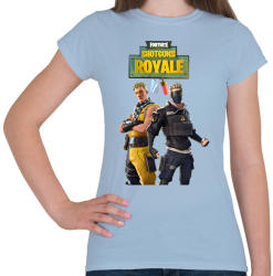 printfashion Cabbie& Verge dupla dinamit - Női póló - Világoskék (2430583)