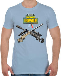 printfashion Snipers Fortnite - Férfi póló - Világoskék (2440469)